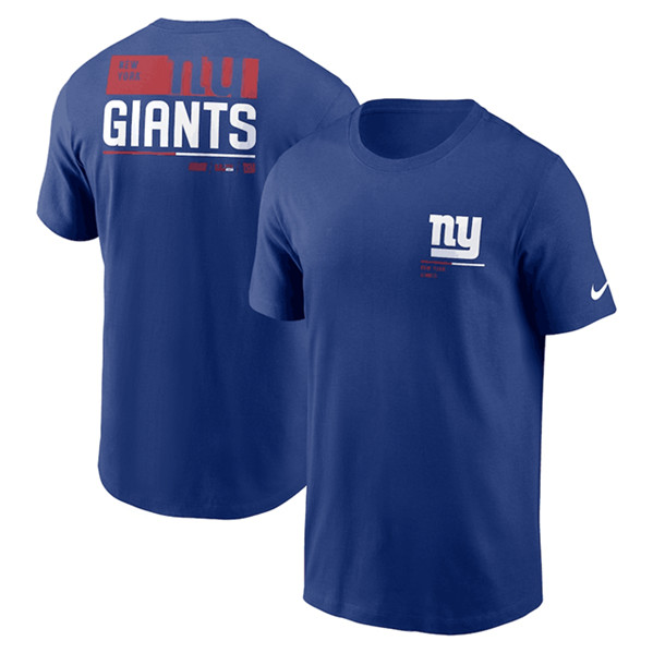 Men's New York Giants Royal Team Incline T-Shirt
